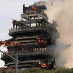 «معبد یونگ‌چینگ» چینی‌ها در آتش سوخت