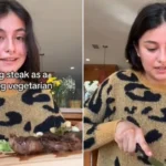 لحظه‌ خوردن استیک برای اولین بار توسط یک وگان: «خوشحالم که با گوشت آشنا شدم!»