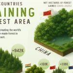 کشورهایی که در یک دهه اخیر بیشترین افزایش مساحت جنگل را داشته‌‌اند + اینفوگرافی