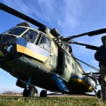 لحظه‌ای که پهپاد تهاجمی دوربرد اوکراین یک هلیکوپتر روسی را هدف قرار می‌دهد