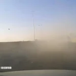 تصادف شدید نیسان آبی در اتوبان قزوین کرج