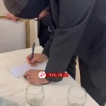 لحظه امضای رضایتنامه اهدای اعضای دومین فرزند سقاب اصفهانی، معاون رئیس‌جمهور