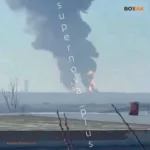 انفجار در پالایشگاه نفت روسیه بعد از حمله موشکی اوکراین