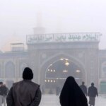 تصاویر؛ حرم حضرت عباس(ع) غرق در مه تصاویر؛ حرم حضرت عباس(ع) غرق در مه