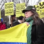 تجمع حامیان ونزوئلا مقابل کاخ سفید