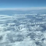 نمایی دیدنی از رشته کوه‌های سفیدپوش زاگرس از آسمان ایران