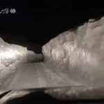 ارتفاع برف در گردنه چری چهارمحال‌وبختیاری به ۴ متر رسید