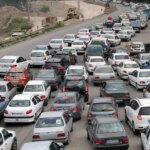 ترافیک سنگین در جاده چالوس