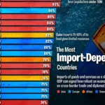 ۳۰ کشور جهان که بیشترین وابستگی را به واردات کالا دارند + اینفوگرافی